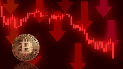 下降するビットコインの値段