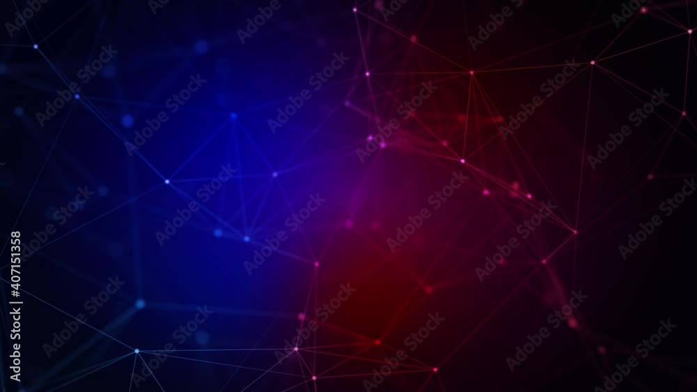 Poster digital connection moving dots and lines. technology background. network connection structure. 3d. c