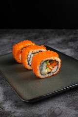 california roll, close-up   with copyspace for your text