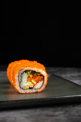 california roll, close-up   with copyspace for your text