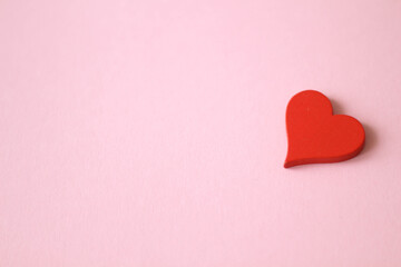  Heart for Valentine`s day concept on pink pastel color background with shadow. Pink background. Valentines day. Wedding invitation design. Healthy. Love