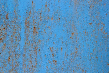 Abstract old metallic surface with rust and cracked paint. Grunge background.