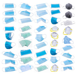 Medical mask isolated on white background.