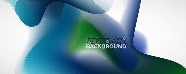 Naklejka premium Fluid color gradient abstract background, trendy colorful wallpaper. Vector illustration for placards, brochures, posters, banners and covers