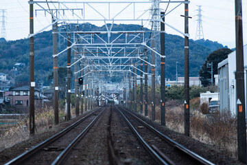 Fototapeta premium 線路は続く