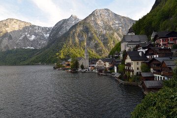 Fototapeta premium village on the river