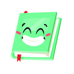 Cartoon drawing set of book for Student emoji. Hand drawn emotional schoolbook object. Actual Vector illustration character. Creative  art work