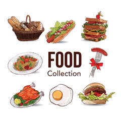 Food Collection hand drawing