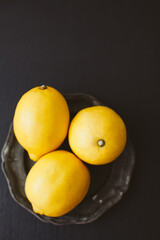 Natural fresh juicy lemons
