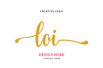 LOI lettering logo is simple, easy to understand and authoritative