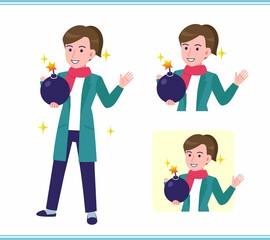 Young woman in a cardigan