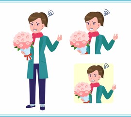 Young woman in a cardigan