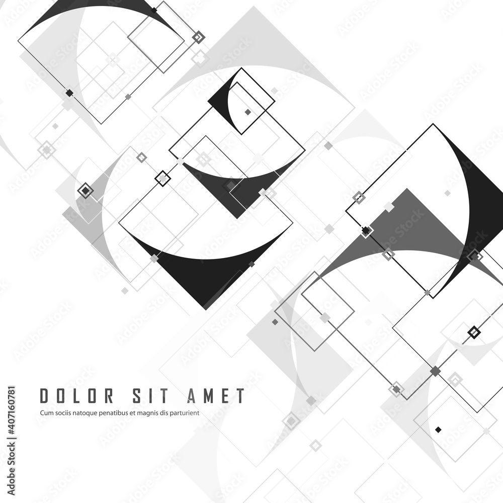 Poster abstract with square connect for banner design. abstract geometric background. geometric shape logo 