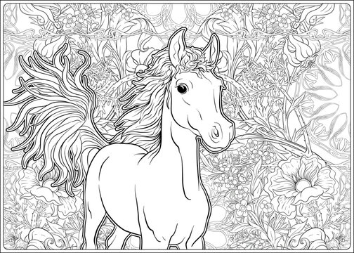 57 Horse Coloring Pages Unicorn  HD
