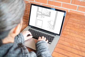 Architectural drawing, floor plan of an arhictectural project. Blueprint construction drawings done...