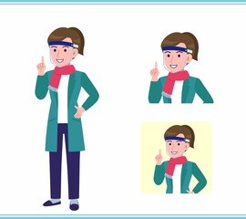 Young woman in a cardigan