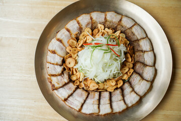 Korean Style Boiled Pork Belly called 