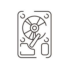 Computer Hardware Icons. Vector Illustration. 