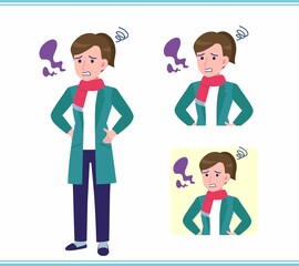 Young woman in a cardigan