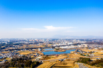 Fototapeta premium つくば市内の街並み 茨城県
