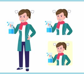 Young woman in a cardigan