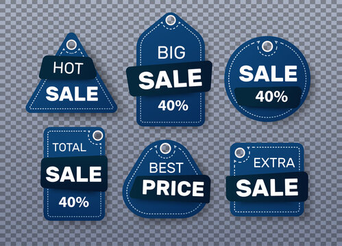 Sale Blue Tags Set