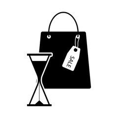 Sale Bag With Hourglass Icon