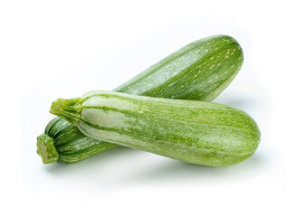 zucchinies isolated white backgound