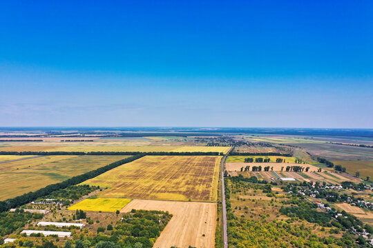 landscape view of one of the parts of Ukraine in the Khmelnytsky and Kiev regions.