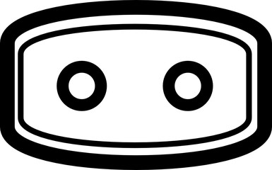 Vr headset inside view icon simple line vector graphic 