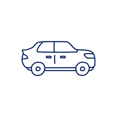 car vehicle doodle sketch style icon. isolated on white background simple ink hand drawn Vector illustration
