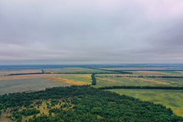 Obraz premium landscape view of one of the parts of Ukraine in the Khmelnytsky and Kiev regions.
