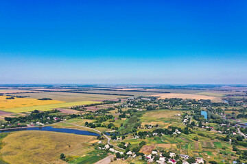 landscape view of one of the parts of Ukraine in the Khmelnytsky and Kiev regions.