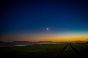 saturn jupiter and the moon