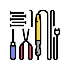 tools for repair electronics color icon vector. tools for repair electronics sign. isolated symbol illustration