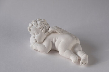 Little white peacefully sleeping