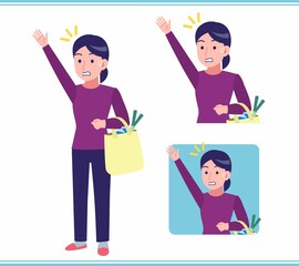 Young woman dressed in purple