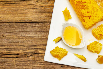 Honeycomb, honey and beeswax as beekeeping products for a healthy and beauty lifestyle
