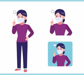 Young woman dressed in purple