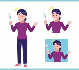 Young woman dressed in purple