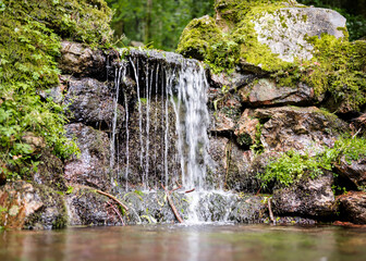 Small waterfall in the park of the XVIII century Bussaco Palace