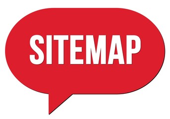SITEMAP text written in a red speech bubble