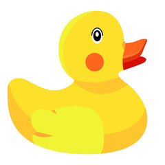 Yellow Rubber duck bath toy, character, children's toy