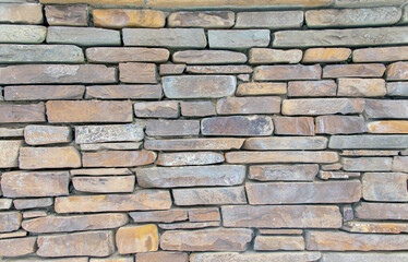 Natural stone cladding in rustic style