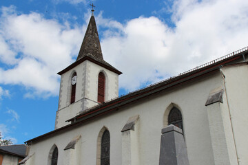 Fototapeta premium Saint-Jean-Baptiste church in Bilhères (France)