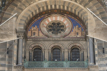 Obraz premium Cathedral of Saint Mary Major (Cathedrale de la Major, 1896) - Roman Catholic cathedral in Marseille, France.