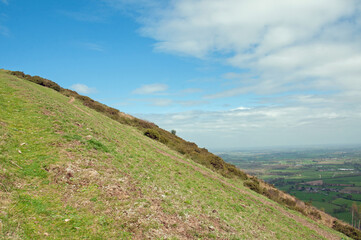 Springtime landscape in the Malvern hills