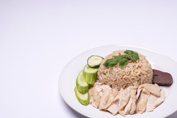 Steam Chicken with Rice (Hainan Chicken)