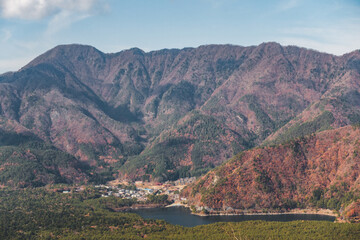 Naklejka premium 展望台からみえる山の景色