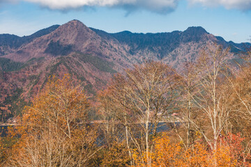 Naklejka premium 展望台からみえる山の景色
